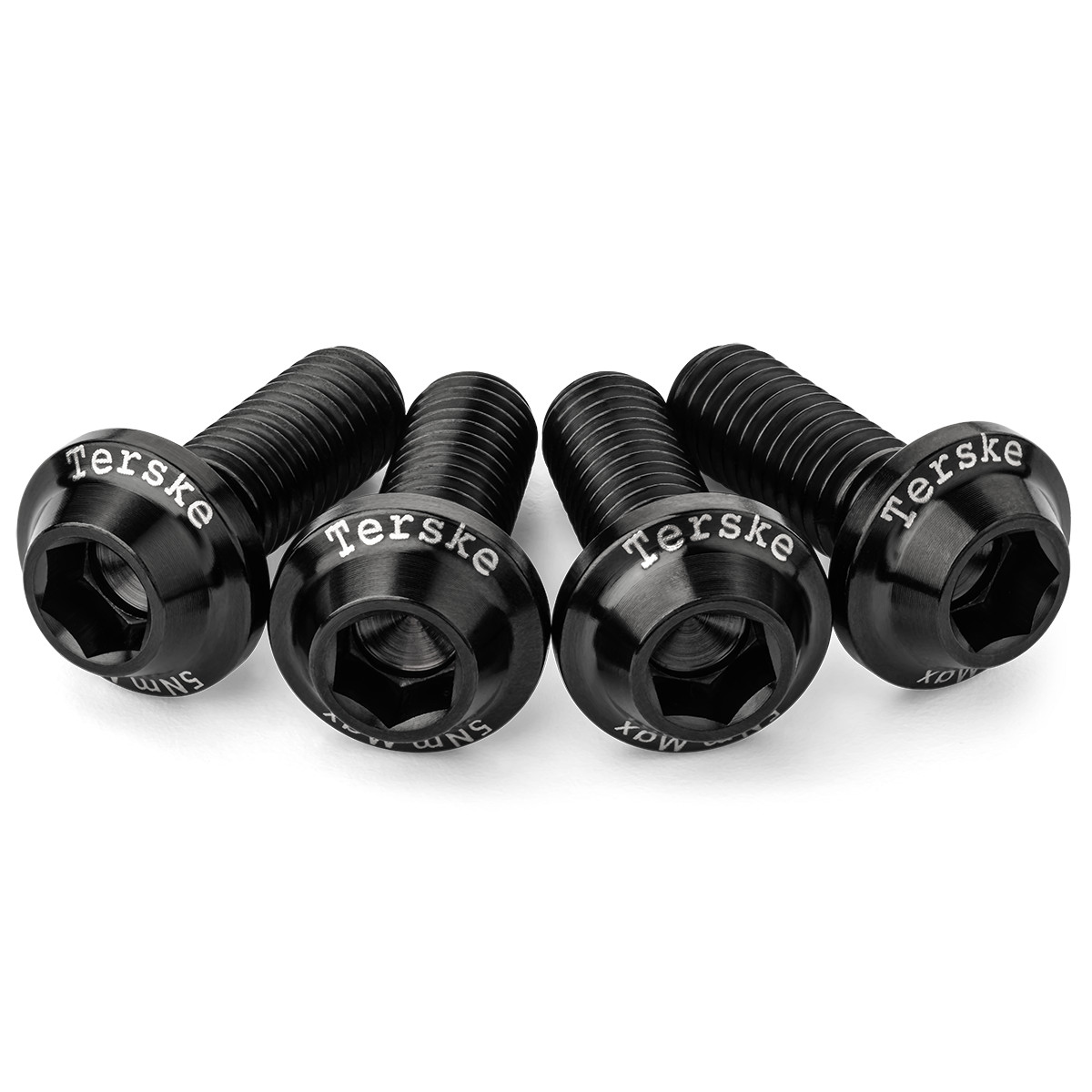 Ultra-Strong and Lightweight Black Titanium Water Bottle Cage Bolts from Terske