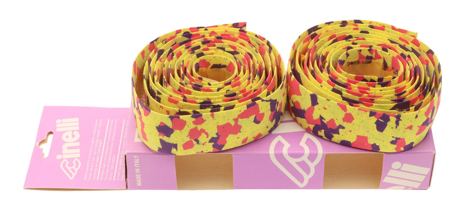 Cinelli Extra Thick Mountain Cork Handlebar Tape Yellow Camo NEW NOS *Shelfwear