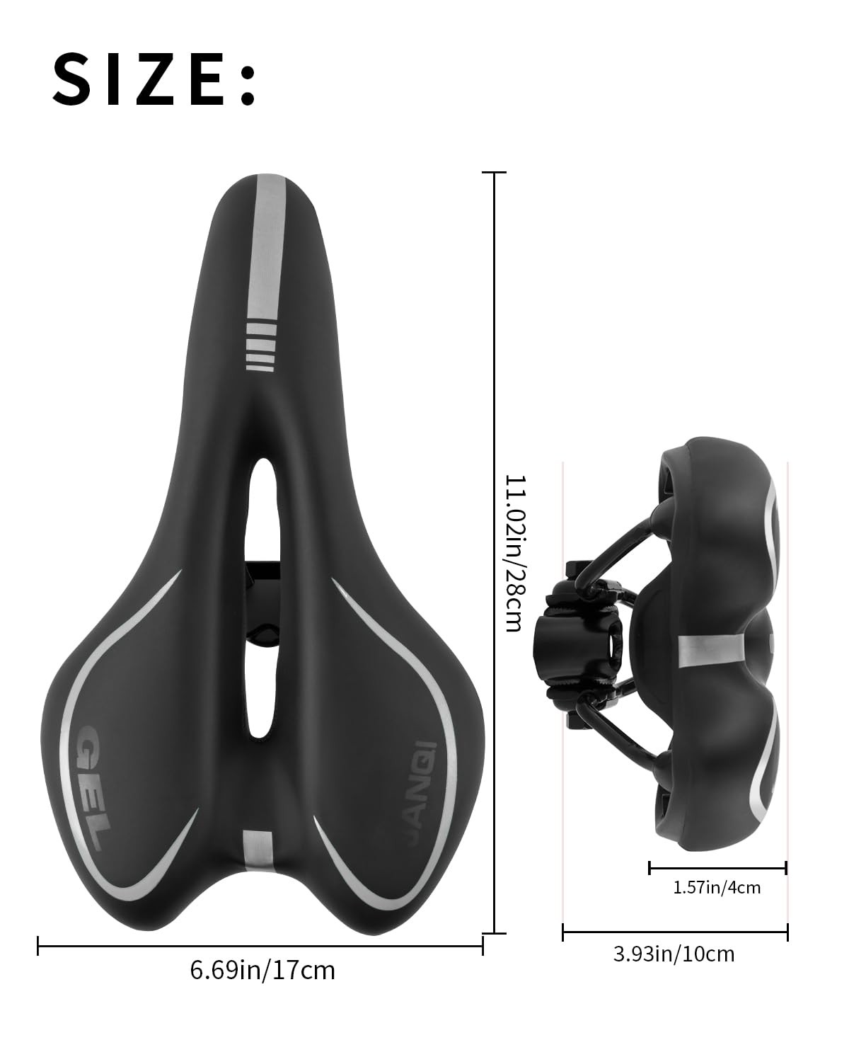 MTB Gel Bike Seat Cushion Mountain Bicycle Saddle Soft Breathable Waterproof