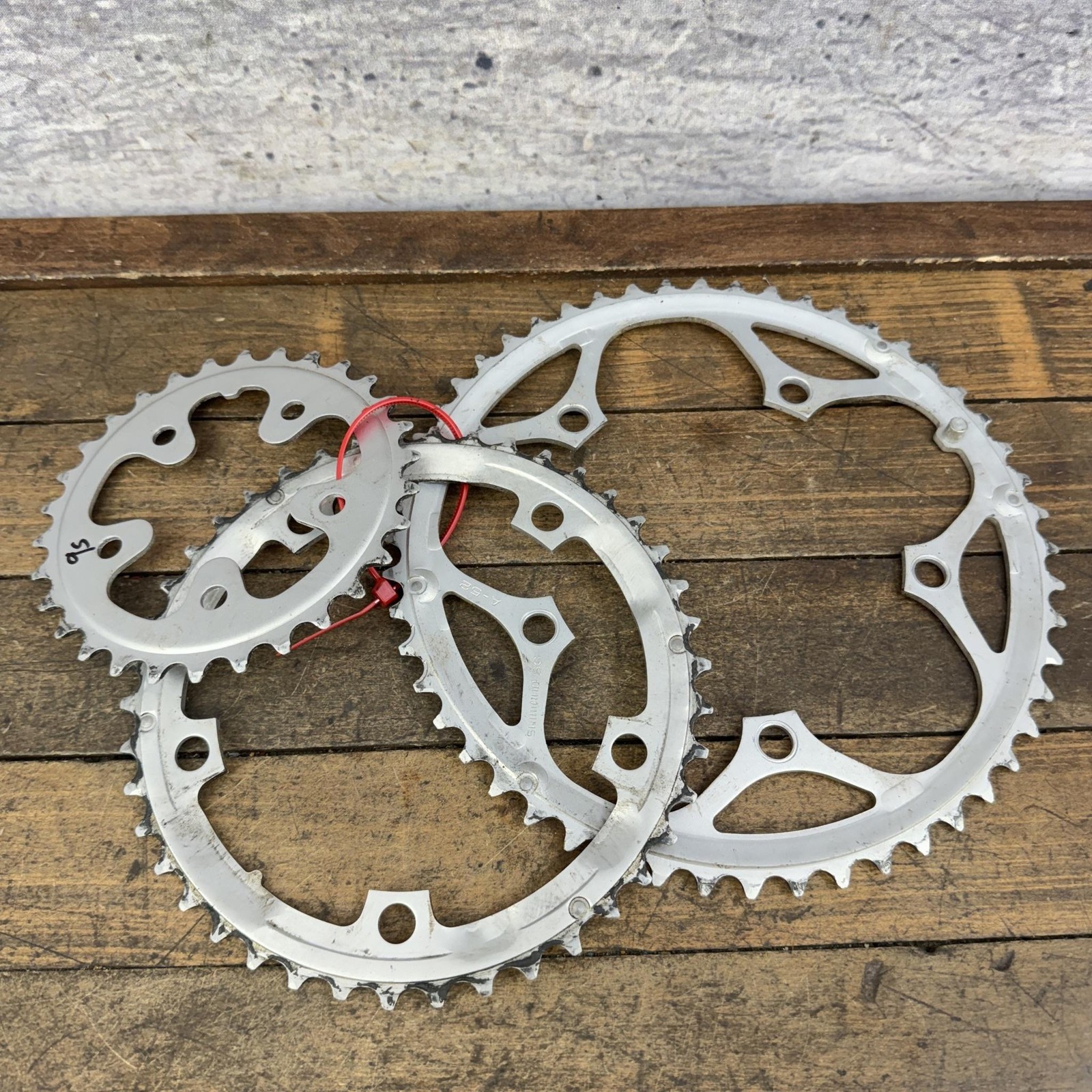 Vintage Shimano SG 52/42/30T Chainring Set 130 74 BCD 9 Speed Road Bike Aluminum