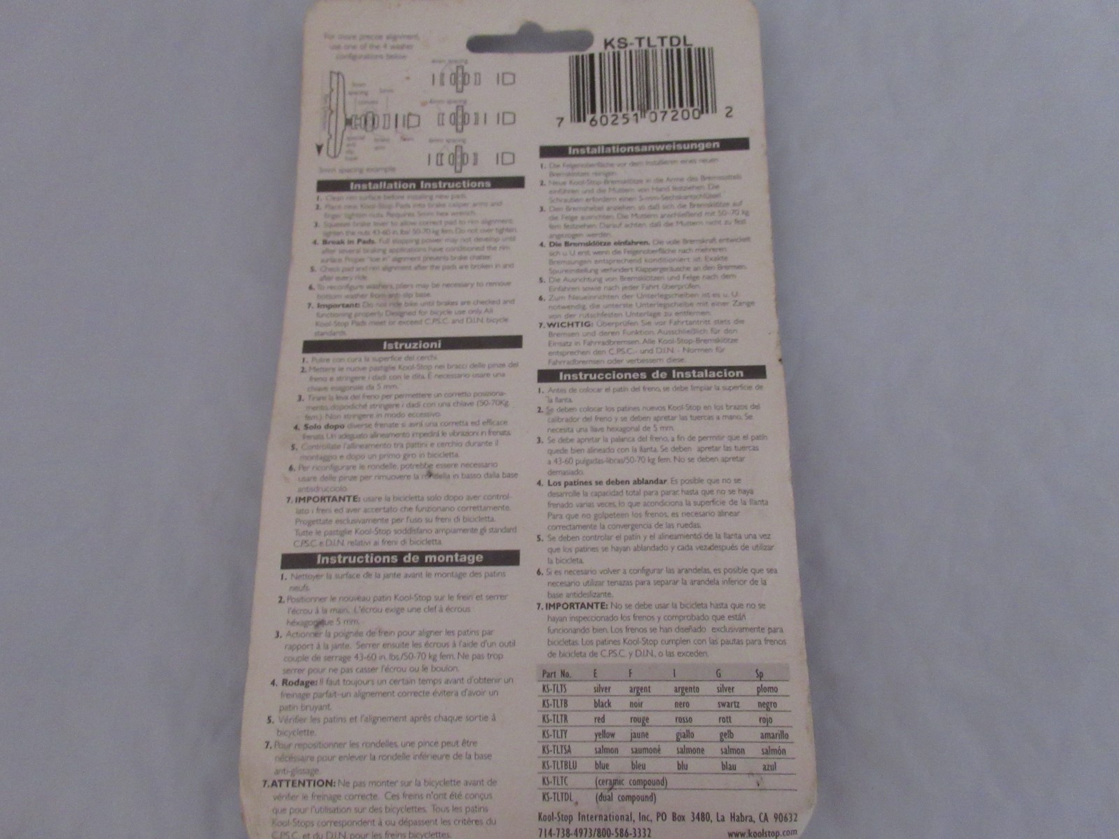 Thinline Brake Pads Bicycle Parts All Weather NOS Kool Stop Free USA Shipping