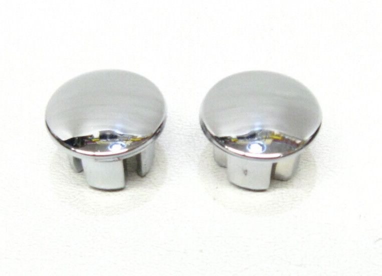 Bike Ribbon Italy Vintage Bar End Caps 22.2mm Chrome – New – NOS
