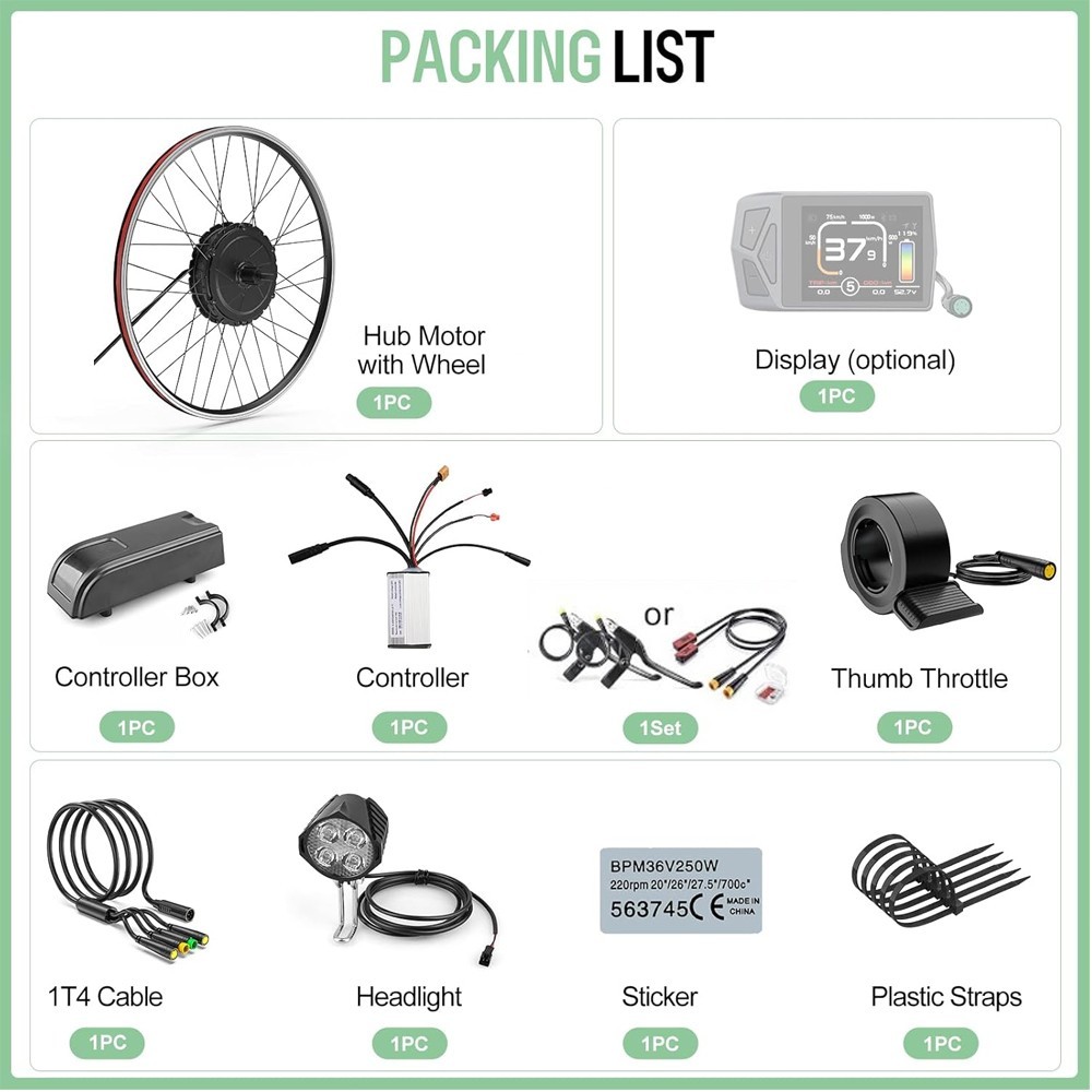 BAFANG 48V 500W/750W Rear Hub Motor Kit 26″27.5″700C Wheel EBike Conversion kits