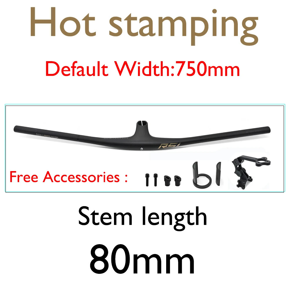 XC/AM/FR Mountain Bike Integrated Carbon Handlebar -13° Stem with Computer Mount
