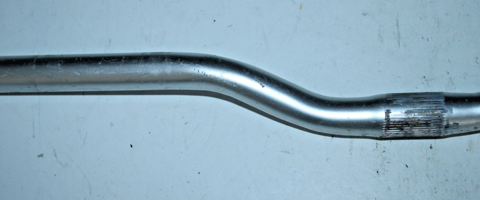MTB Handlebar 25.4mm 58cm 1.5″ Riser Bar Steel Silver Comfort Hybrid Commuter :)