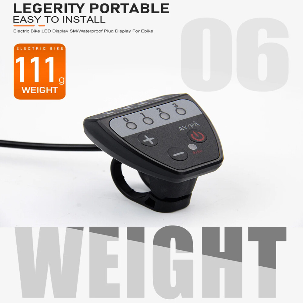 Electric Bike Display 36/48V LED G20 Control Panel Controller Parts SM/WP Plug