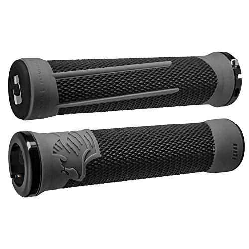 Mountain Bike Grips Synthetic Rubber Black Increased Diameter Offset Design
