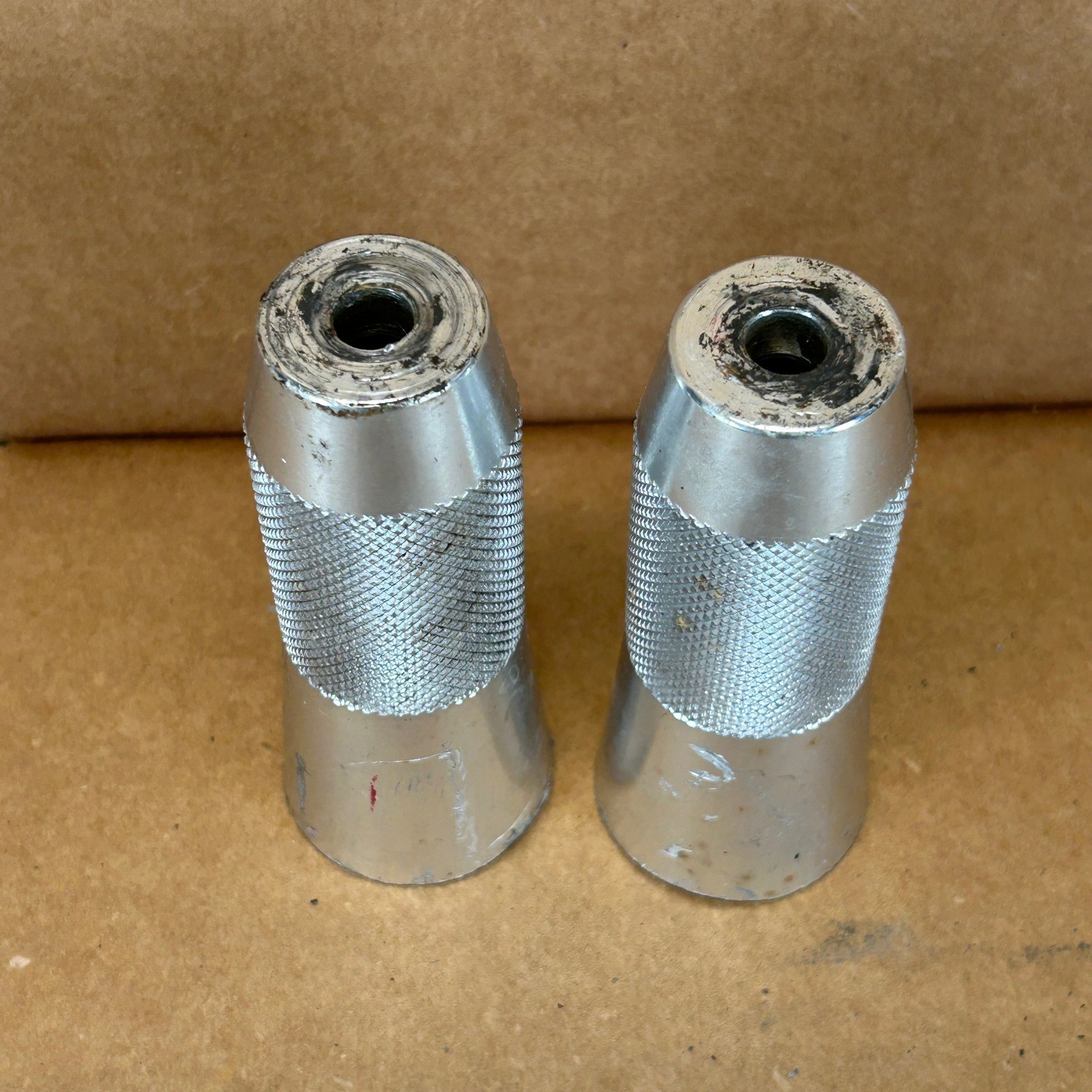 Old Mid School Aluminum BMX Bicycle Stunt Pegs Silver Chrome off Dyno Detour