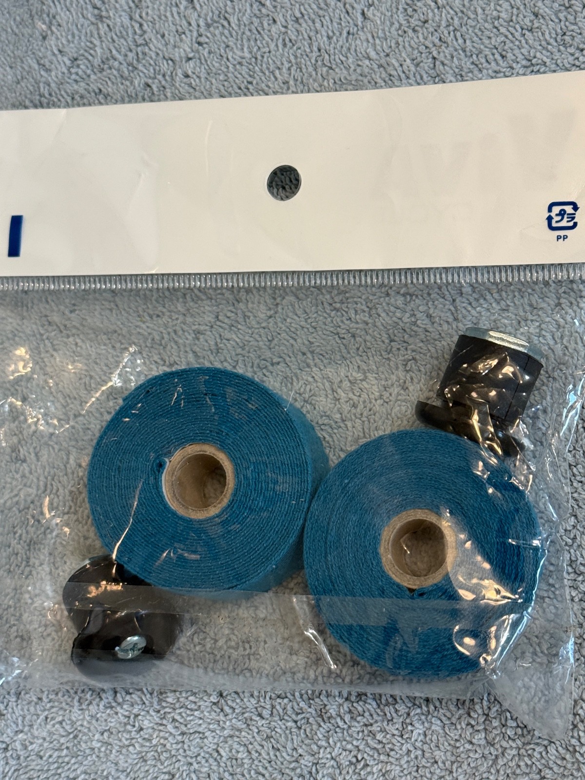 Viva Cycle Blue Cotton Handlebar Tape and bar end plugs from Japan [cac]