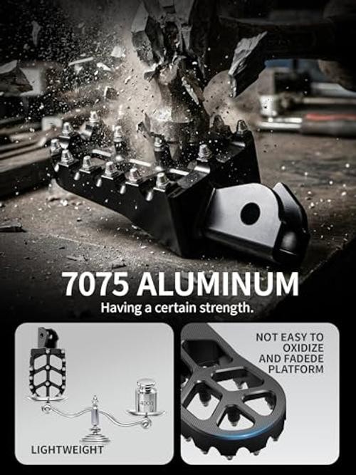 Dirt Bike Foot Pegs,7075 Aluminum CNC Pedals Rests for Surron Light Bee black