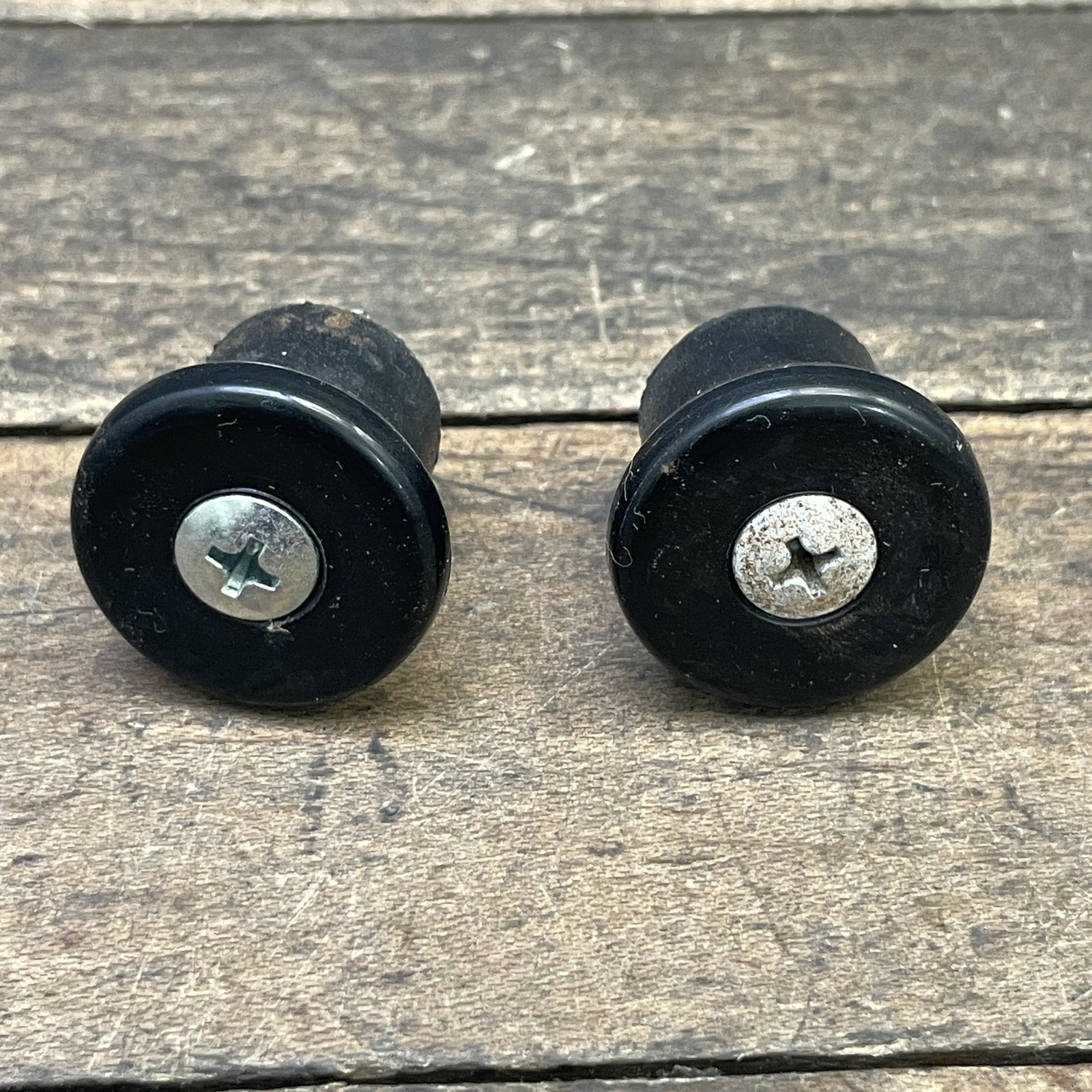 Vintage OGK Handlebar Bar End Plugs Black NOS Pair Japan 18mm Bike 70s 80s