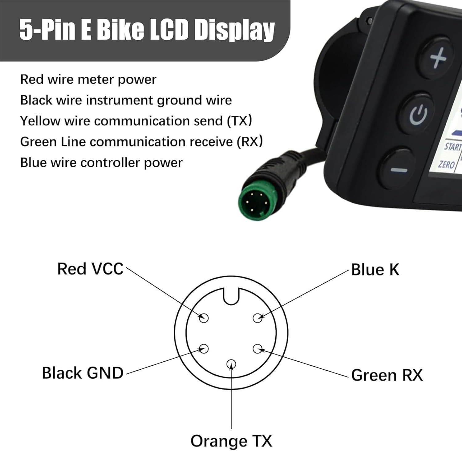 S866 Electric Bicycle LCD Display Meter, 24V 36V 48V Ebike LCD Display Control P