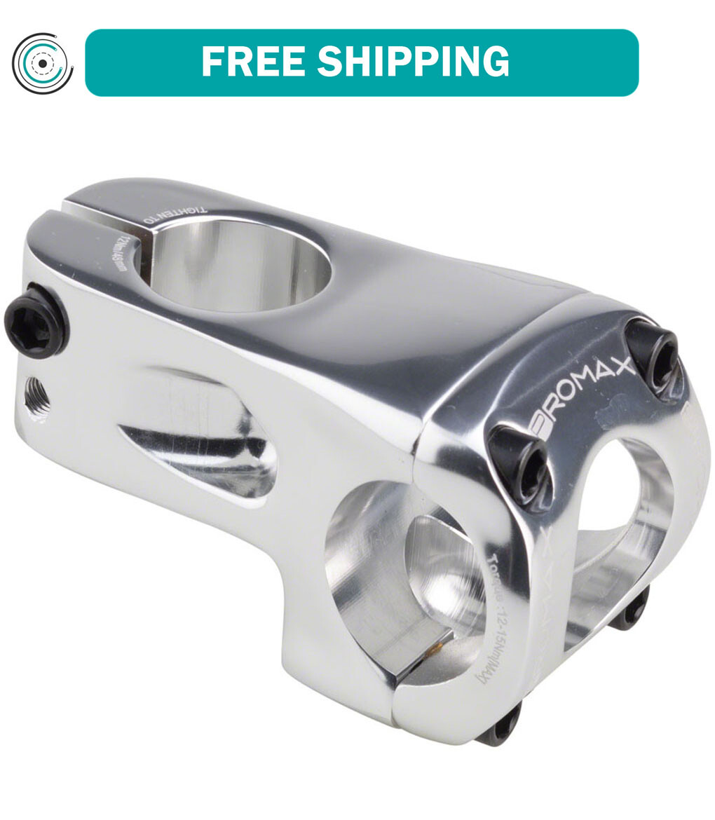 Promax Banger 48mm Front Load Stem for 31.8mm Bars Reach 48mm Silver Aluminum
