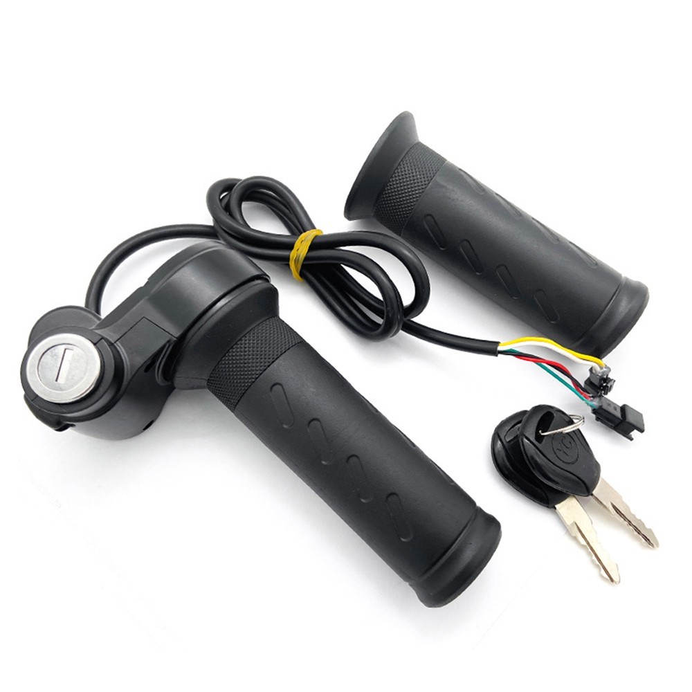 Ebike Full Twist Throttle Grip with 2 Keys Compatible Fit for Ridstar Q20 E-Bike
