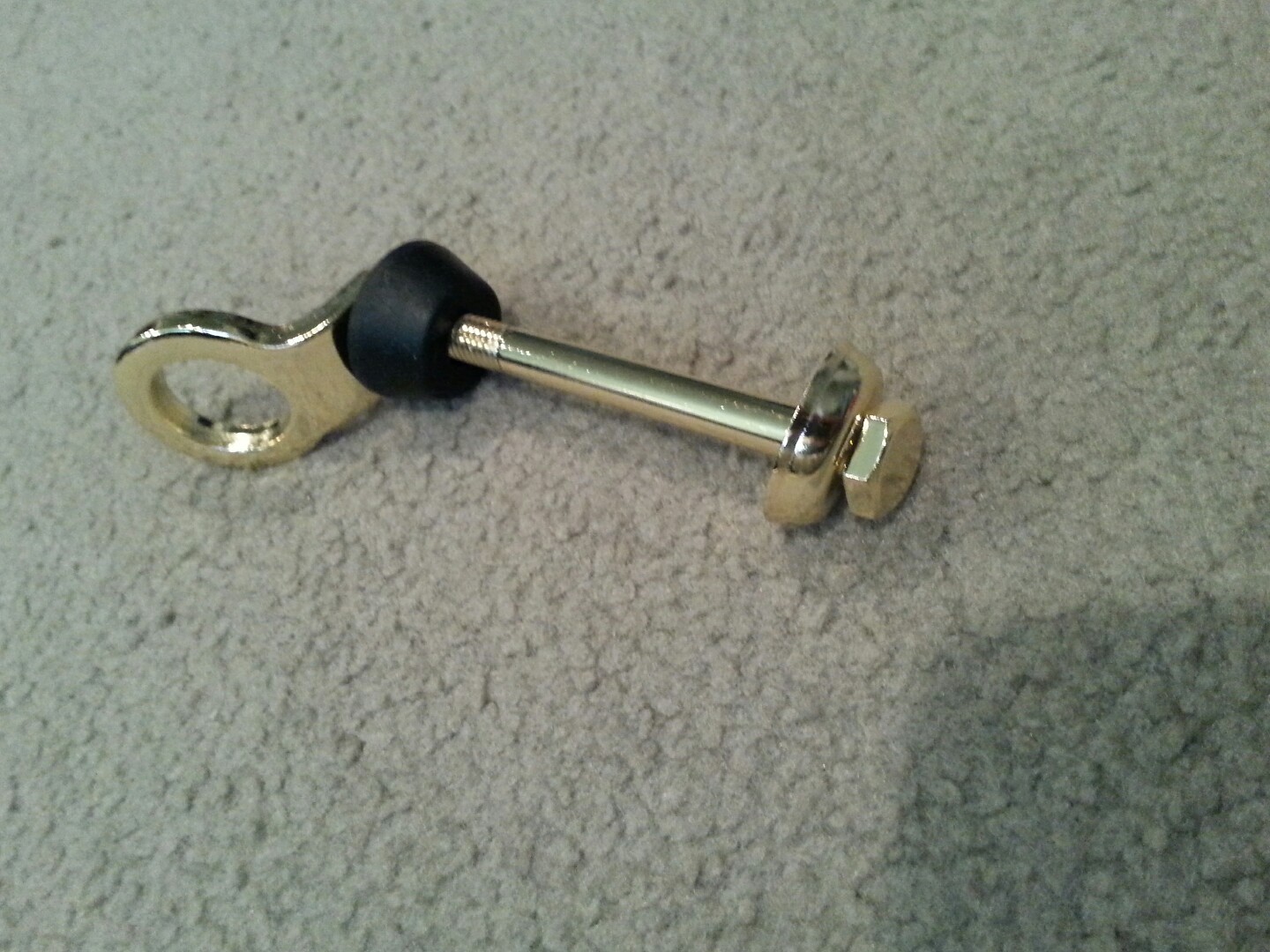 NEW GOLD BOLT N BRACKET FOR BICYCLE SPRINGER FORKS, comes complete as shown
