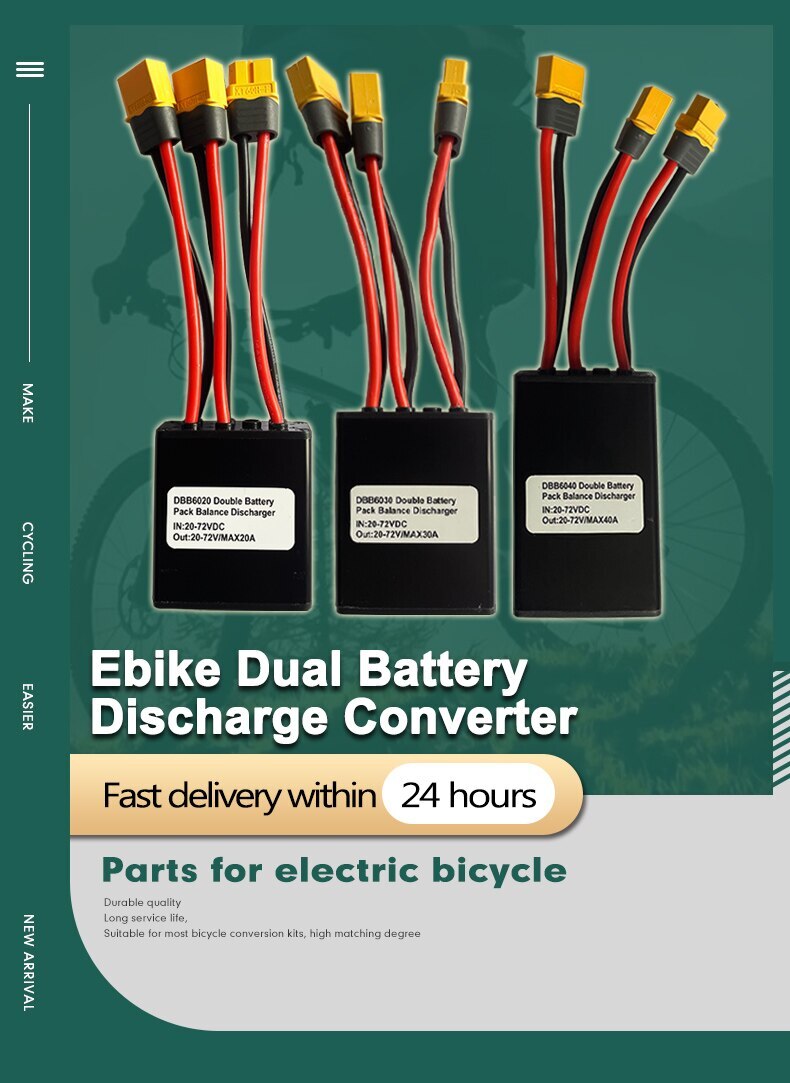 E-bike Converter Connection Adapter with XT60 Plug Use for 20V-72V 20A/30A/40A