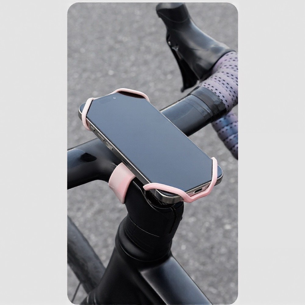 Silicone Phone Mount for Bicycles with Secure Grip and No Tool Installation
