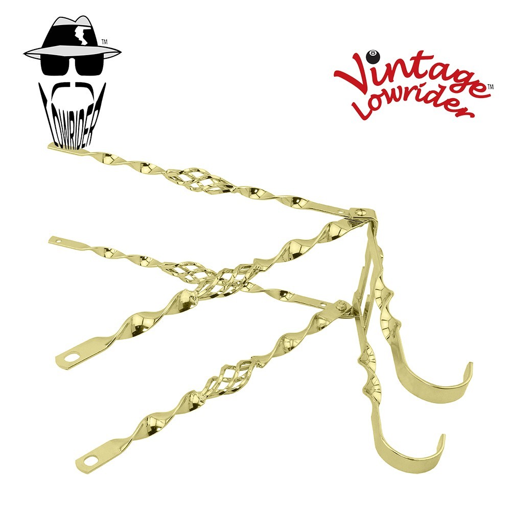 Vintage Lowrider Cage Flat Twisted Continental Spare Kit Gold 24″/26″ Bicycles