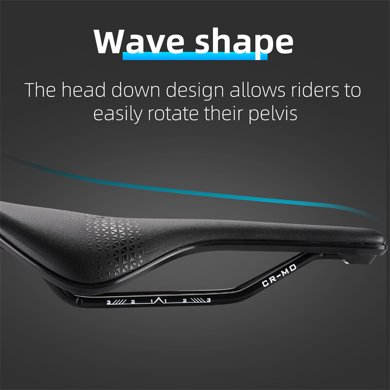 PU Leather Bike Seat Short Nose Racing Bike Saddle Hollow Bicycle Saddle Cushion