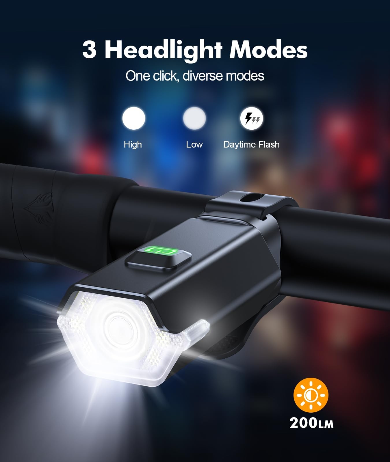 Super Bright Bike Lights for Night Riding with Side Light, 3+6 Modes Bicycle …