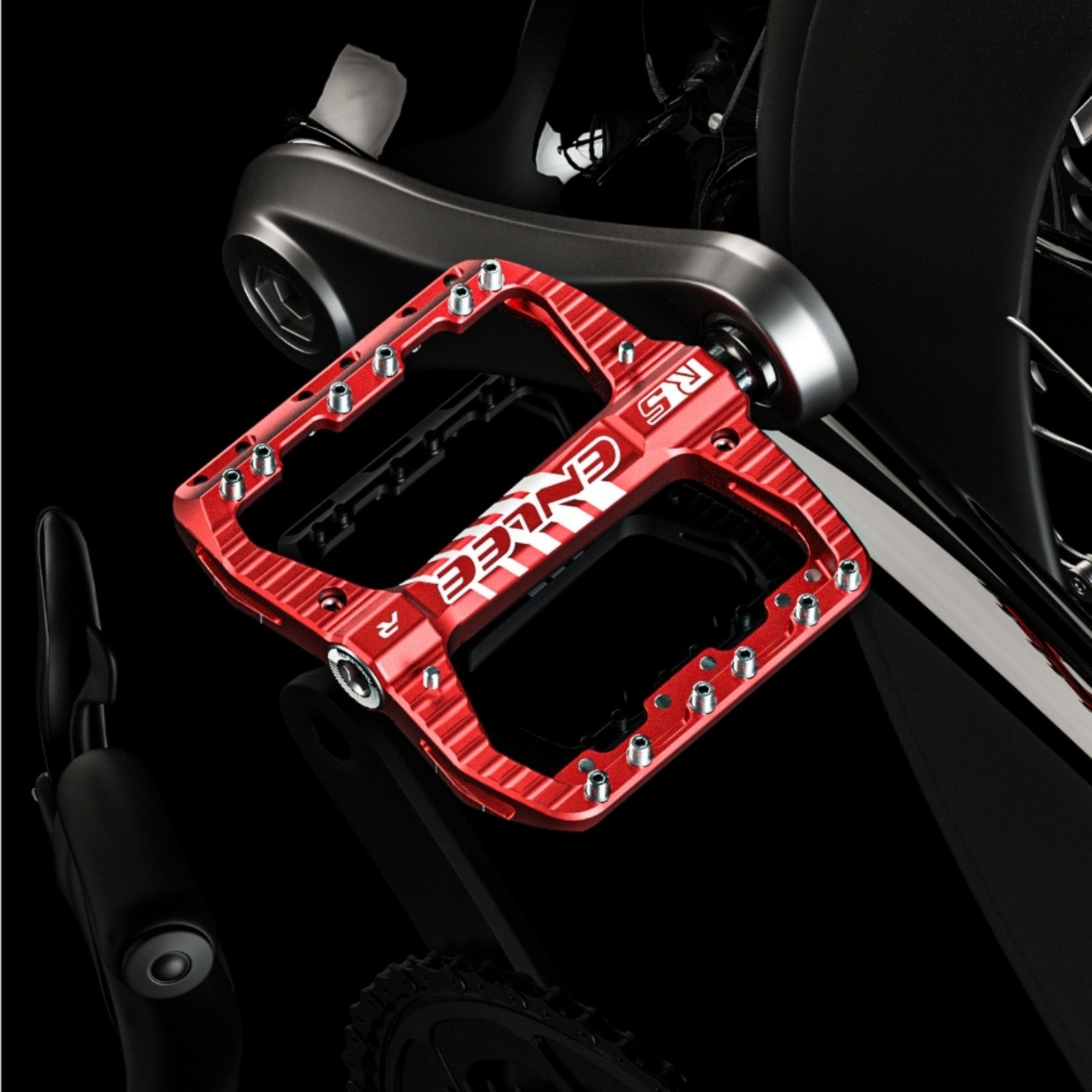 Bike Pedals Flat Platform Aluminum Alloy Sealed DU Bearing Anti-Slip MTB BMX
