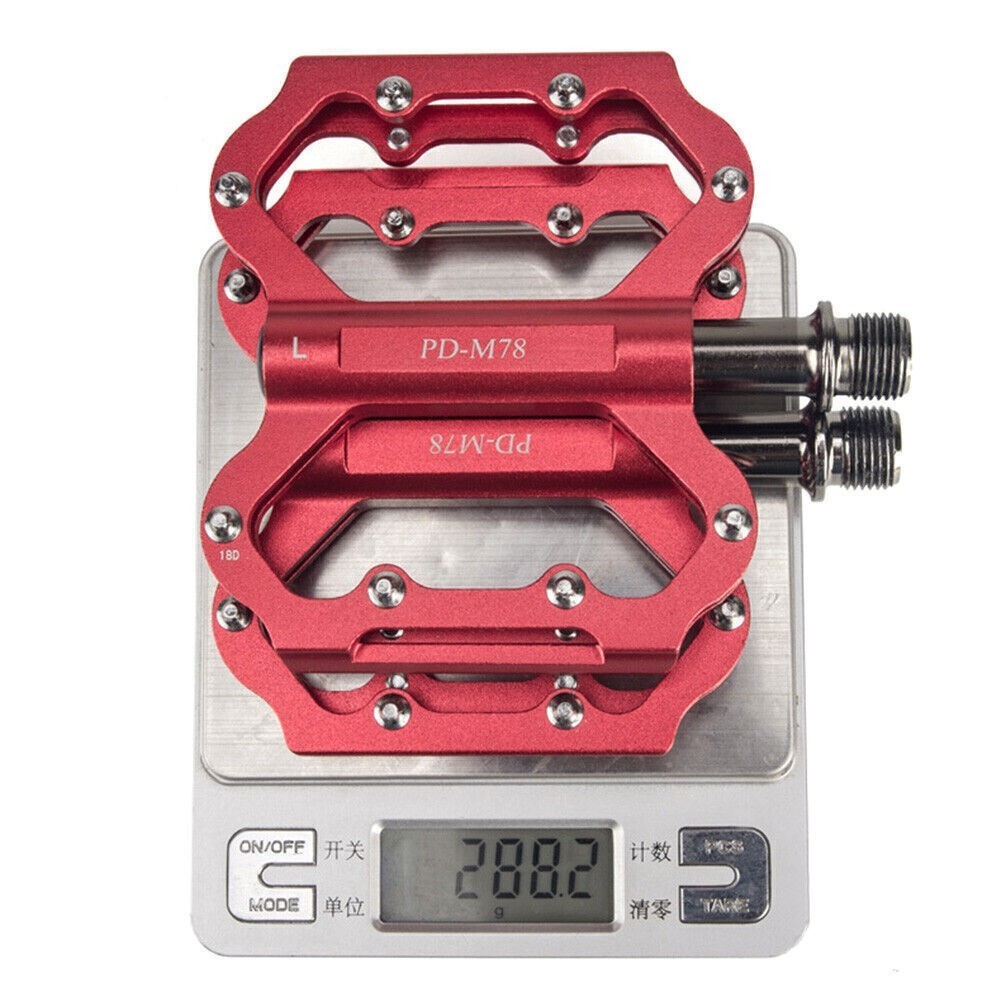 PROMEND Ultralight Cycling Flat Road Bike Bicycle Pedals 3 Bearings Aluminum MTB