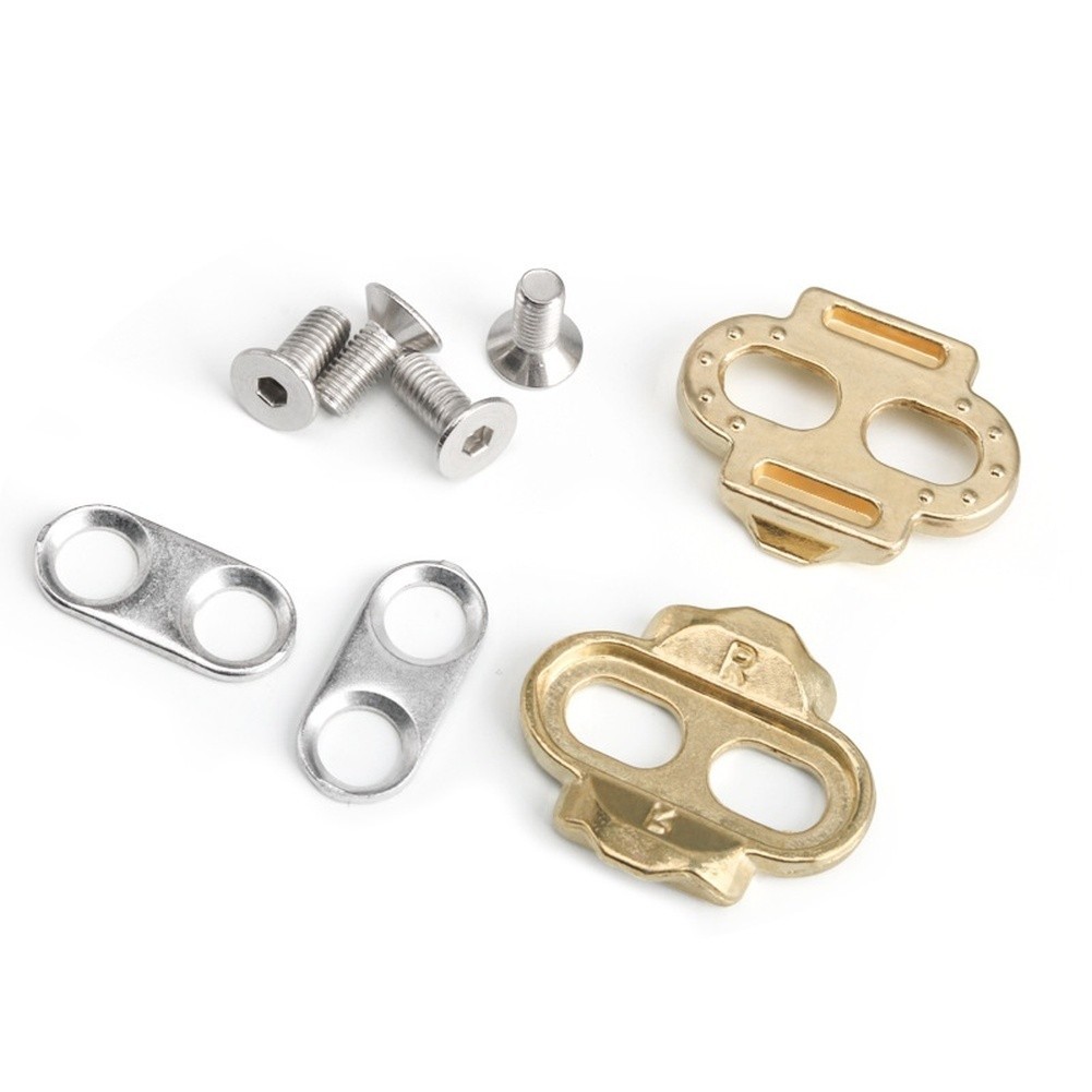 Golden Alloy Pedal Clips for Mountain Bike Shoes Designed for Secure Attachment