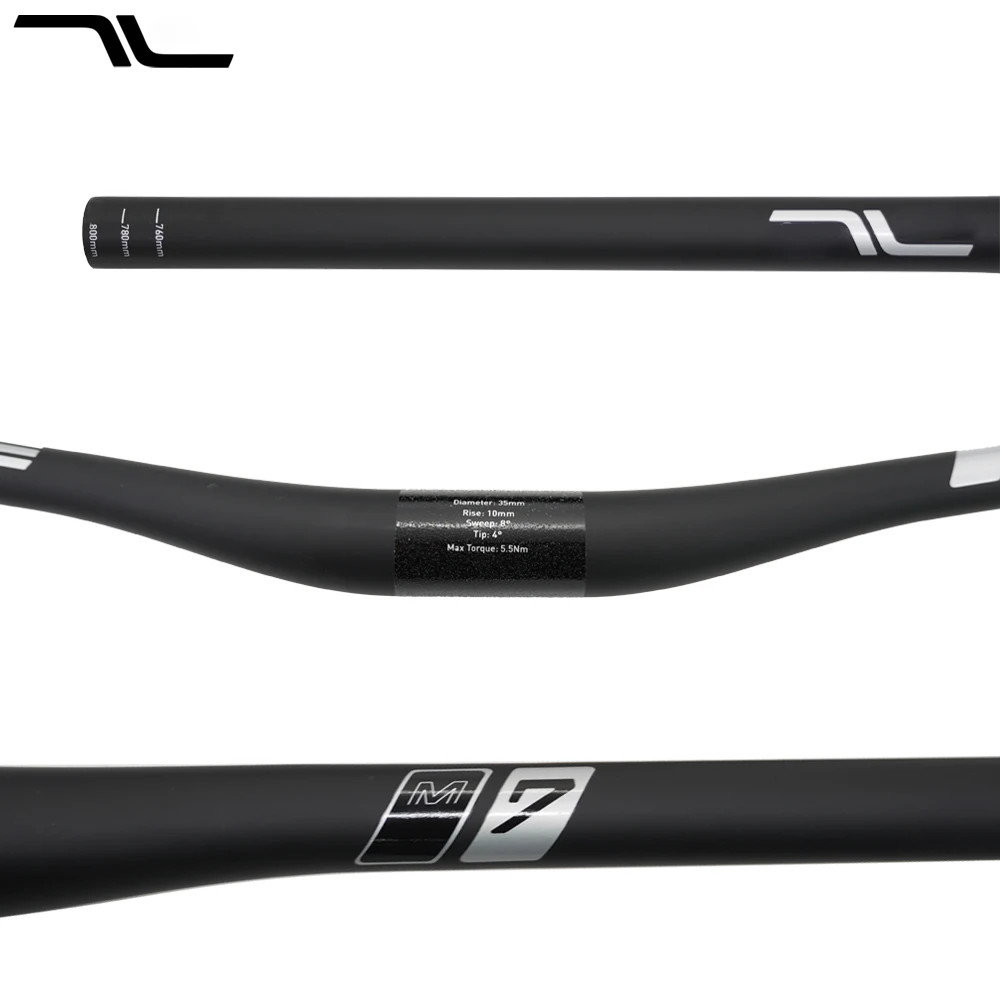 35mm Clamp Carbon Fiber MTB Riser Bar 10mm 25mm 40mm Rise External Cable Routing