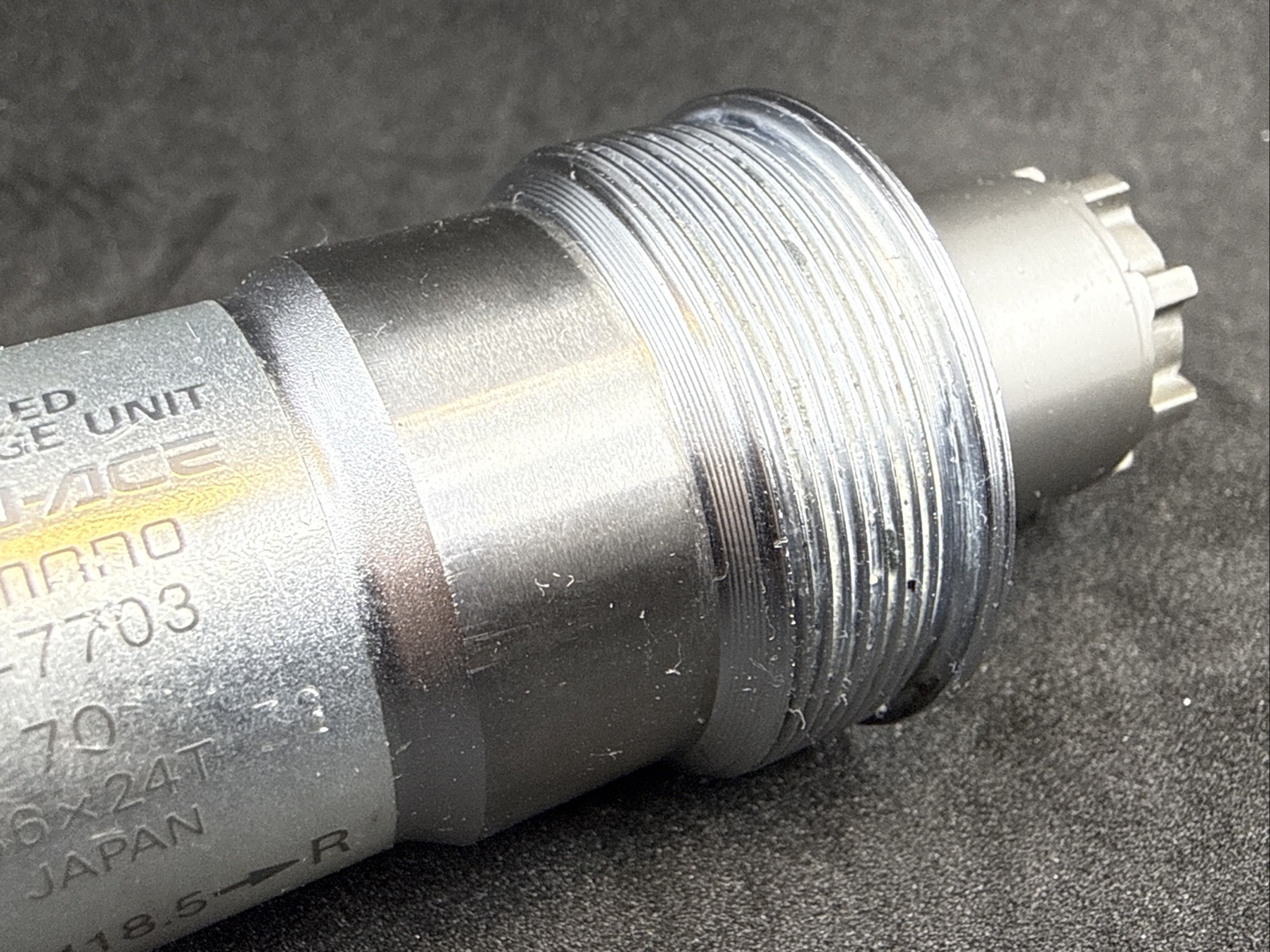 RARE Shimano Dura-Ace BB-7703 Octalink 118.5mm TRIPLE Italian ITA Bottom Bracket