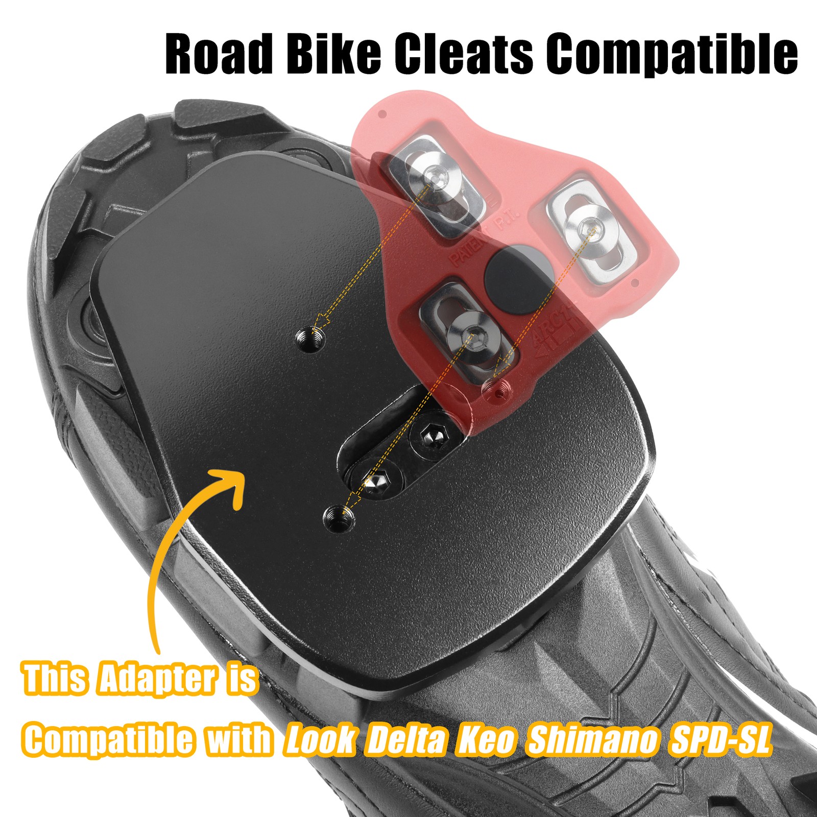 CD Bicycle Shoes Cleats Adapters Bundle- for MTB Shoes to Use with Delta Cleats