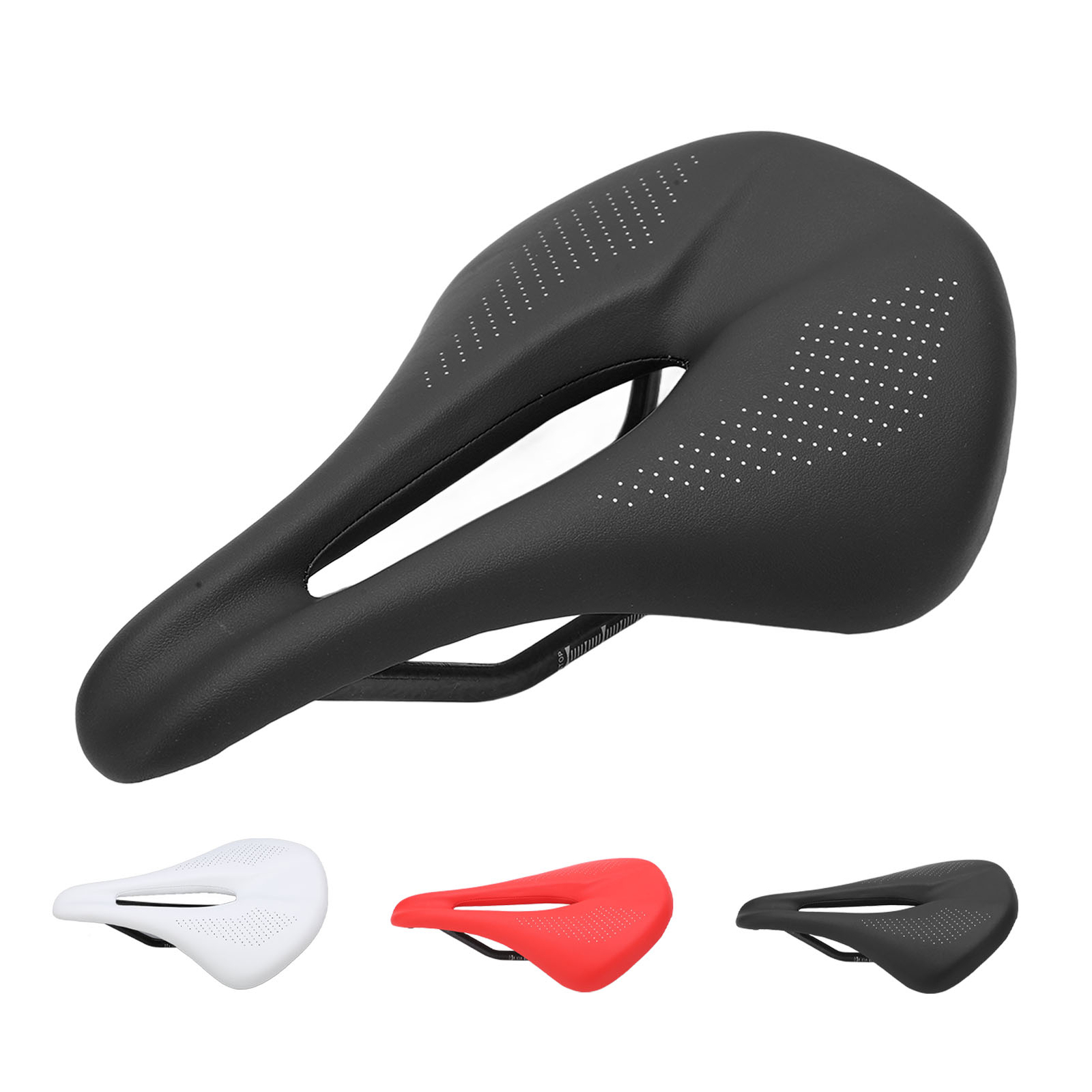 155mm Widen Carbon Fiber Leather Saddle Cushion Hollow Cycling Road NEW