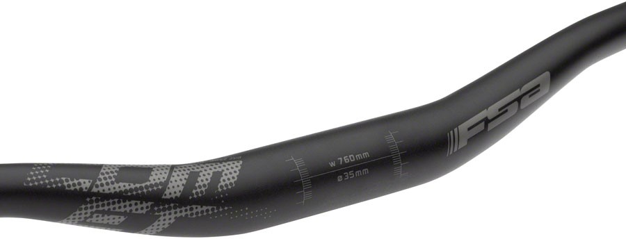 Full Speed Ahead Comet Aluminum Riser Handlebar 35mm Clamp, 25mm Rise, Black