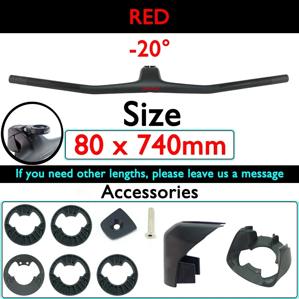 Carbon Fiber FRASER IC SL WC MTB Bicycle Integrated Handlebars with Stem 740mm