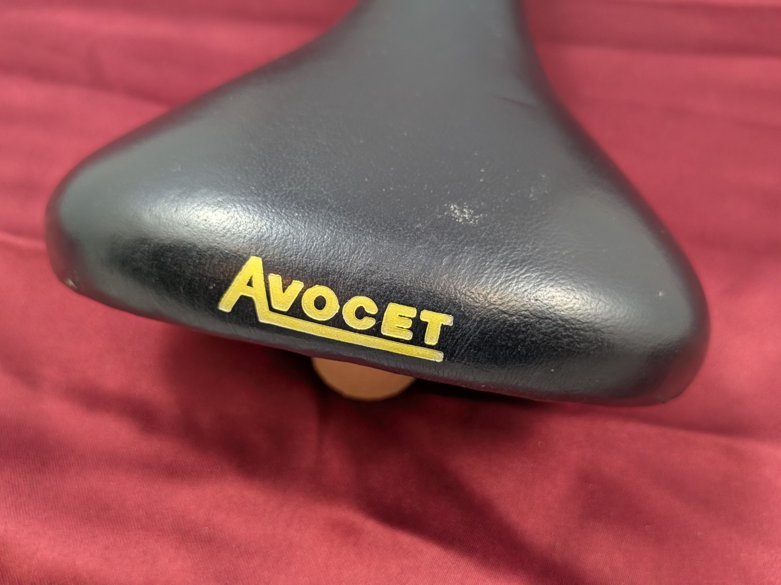 Vintage Avocet Racing 1 Leather Bicycle Comfort Saddle 27x17cm SA24
