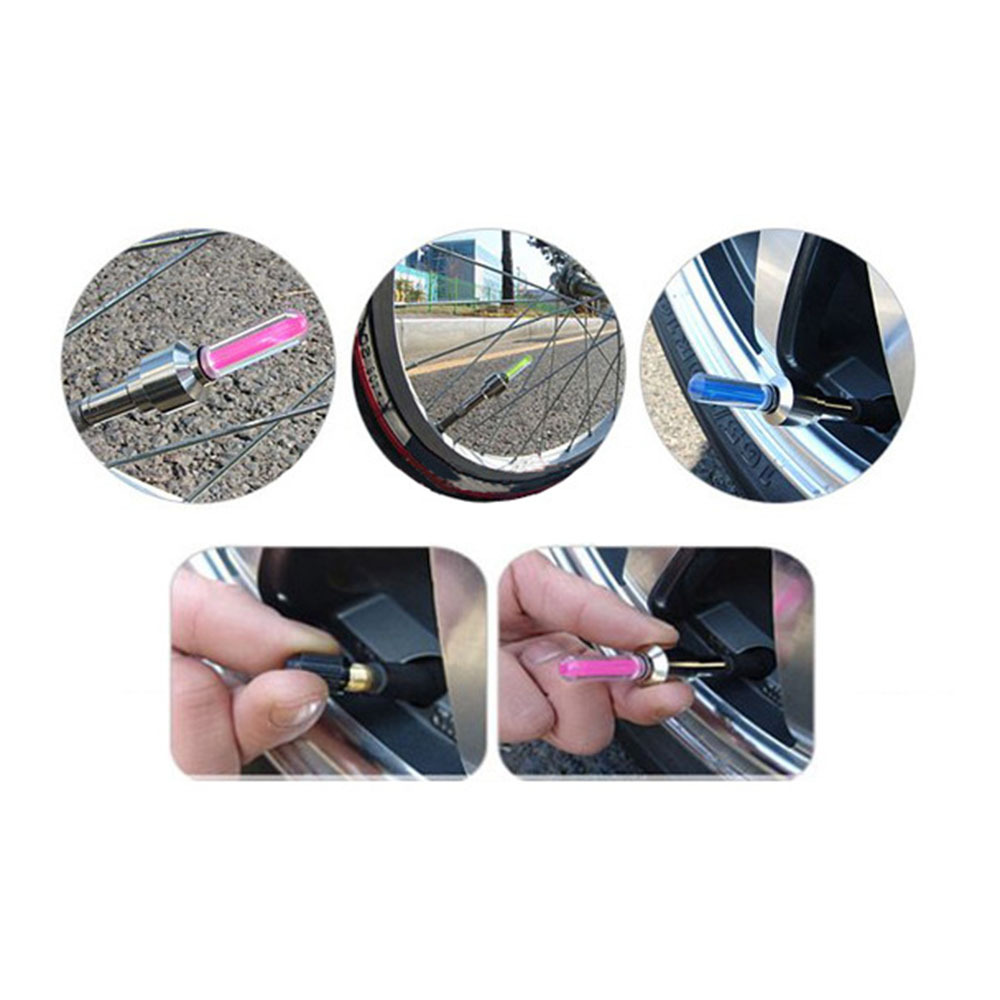 1 INDIVIDUAL LED CAP bike valve stem flashing Light Bicycle Wheel Tire Tyre Car