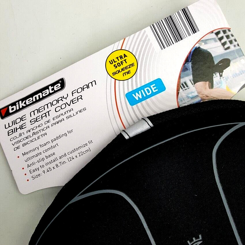 Bikemate Mountain Bike Seat Cover Memory Foam Pad 9.45 x 8.7 Soft Bicicleta