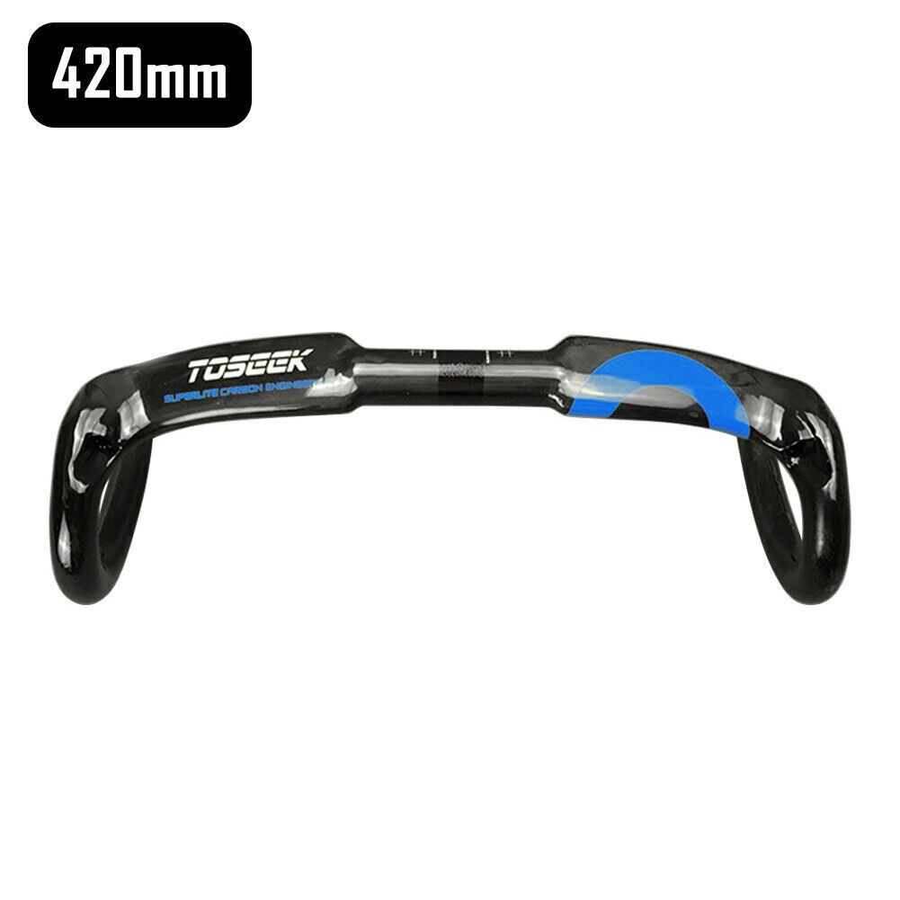 For Toseek Bike Bicycle Racing Drop Bar Handlebar UD Carbon Fiber 400/420/440mm