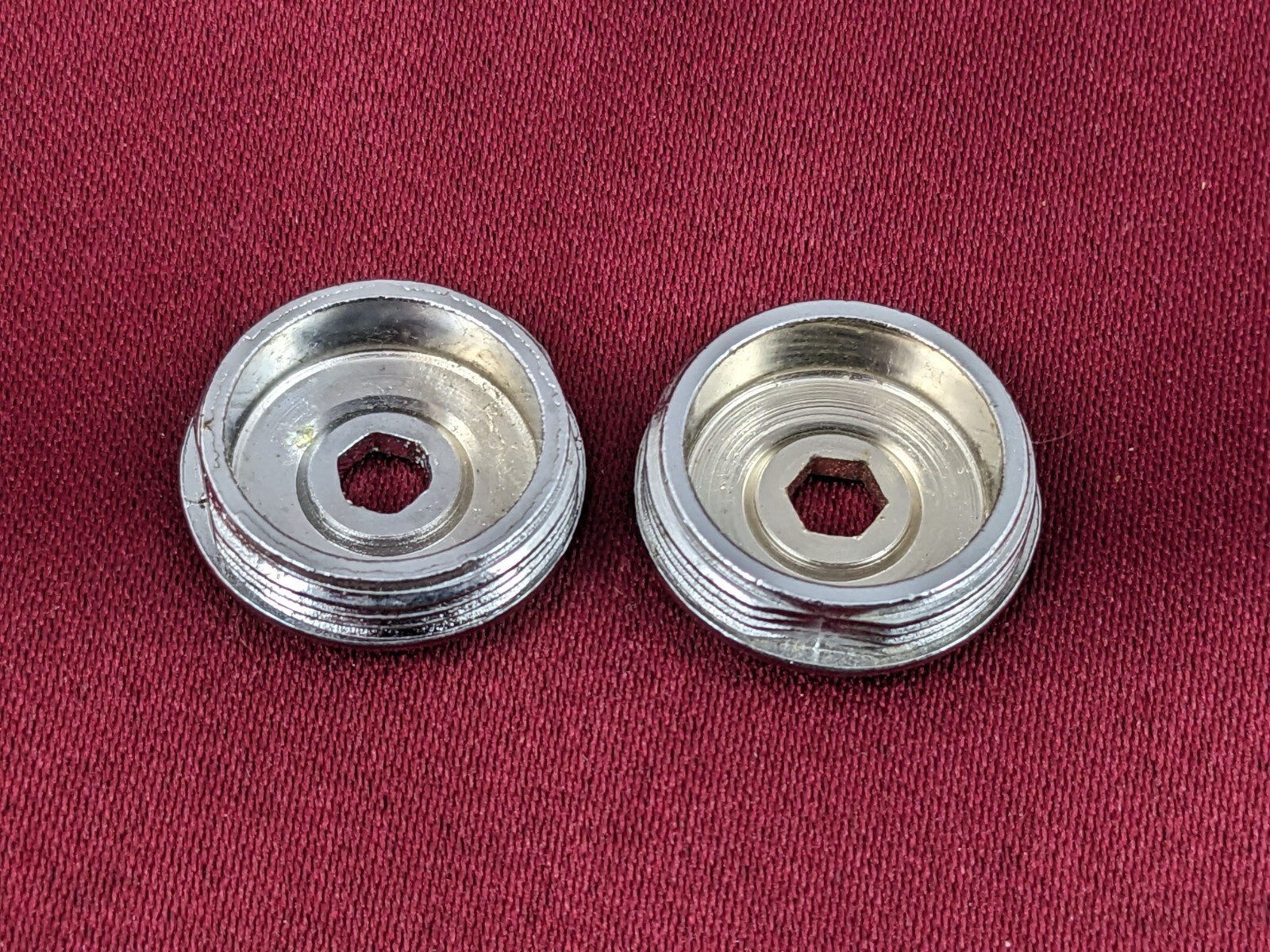 Sakae Japan Vintage Crank Dust Caps Chromed Alloy 5mm Hex NOS PAIR