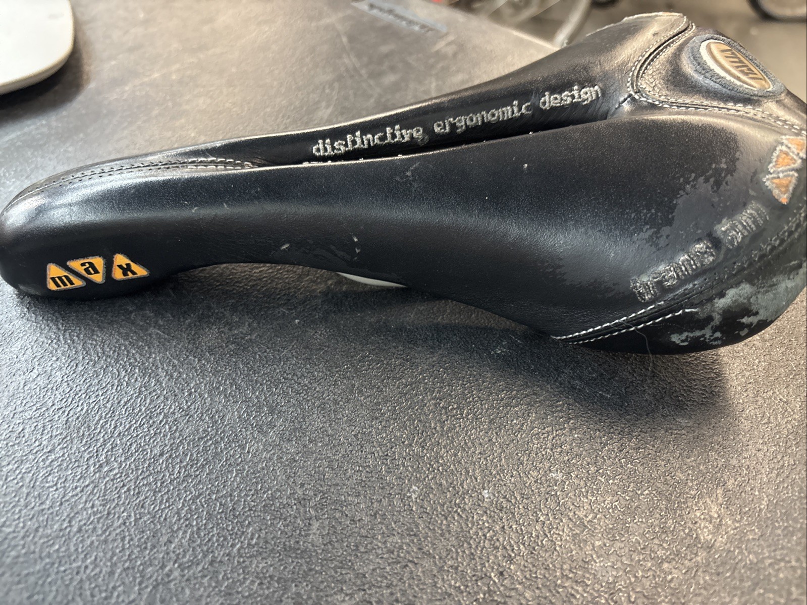 Selle Italia Max Gel Flow Saddle BLACK Made in ITALY 152×278 √ VINTAGE USED