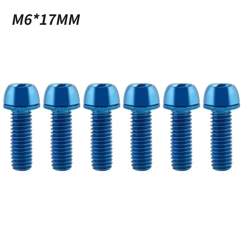 MUQZI 6Pcs M6x17mm Bike Disc Brake Caliper Bolts MTB Stem Crank Screw Set
