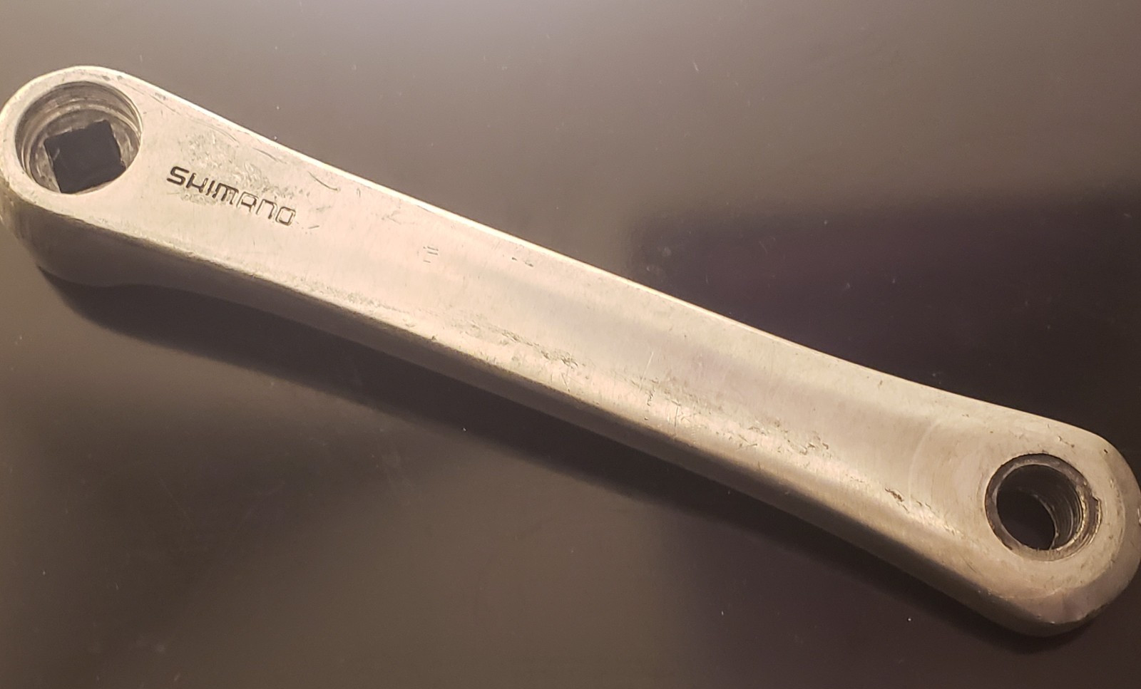 Shimano Deore XT FC-M730 Non-Drive Square Taper Crank Arm Silver 175mm AS IS