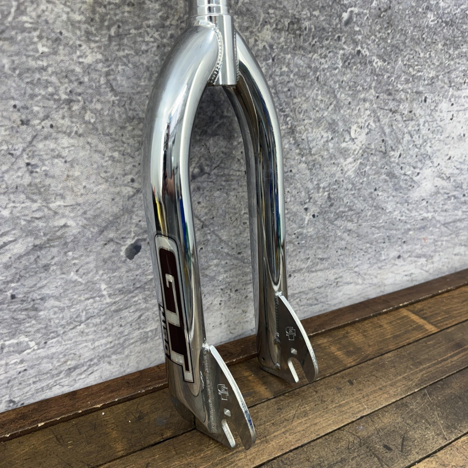Vintage GT BMX Fork 20in 1 1/8 Threadless 14mm Dropouts Race 2005 Chrome CRMO