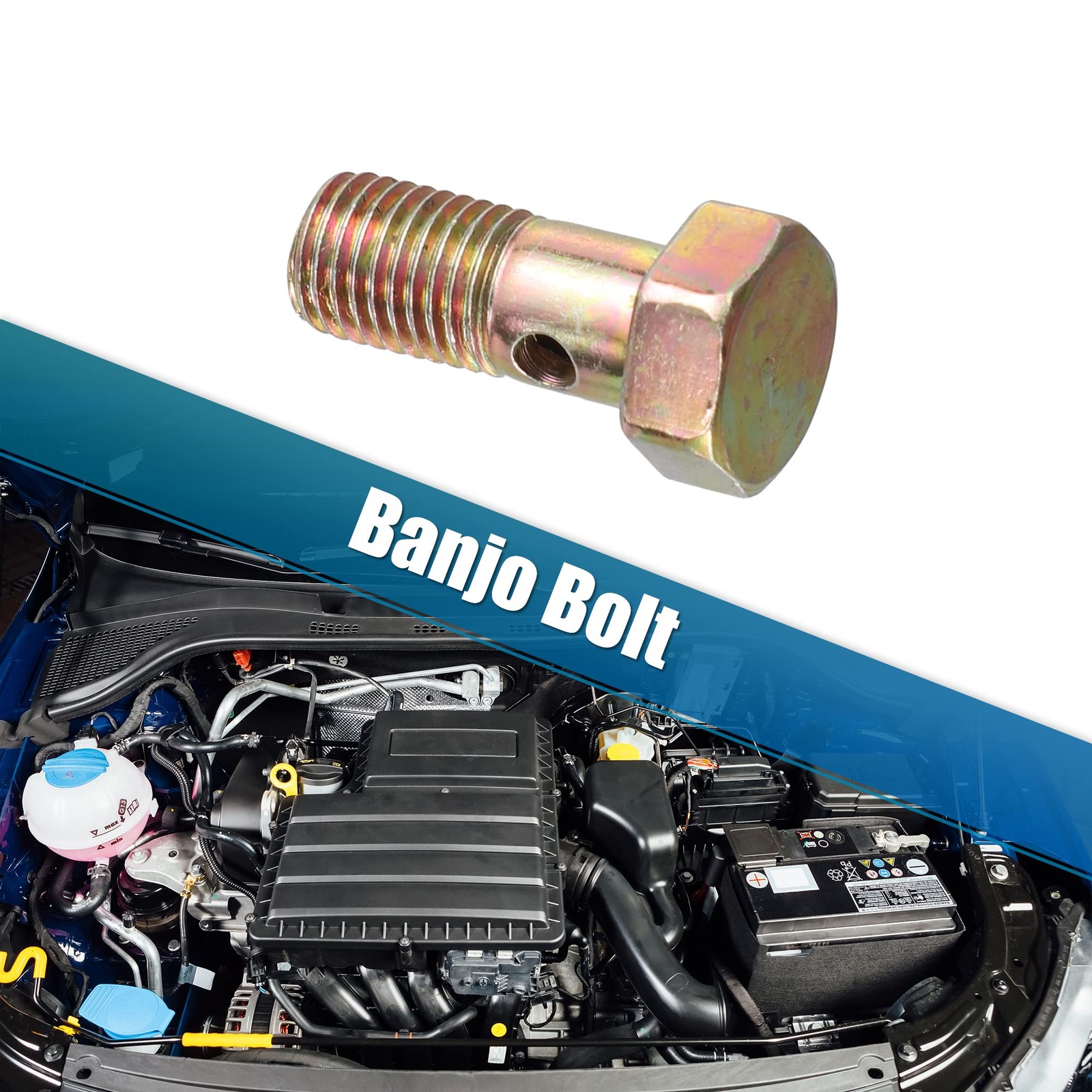X AUTOHAUX 2 Set Banjo Bolt Brake Fitting Adapter 0.93»x0.51», Bronze Tone