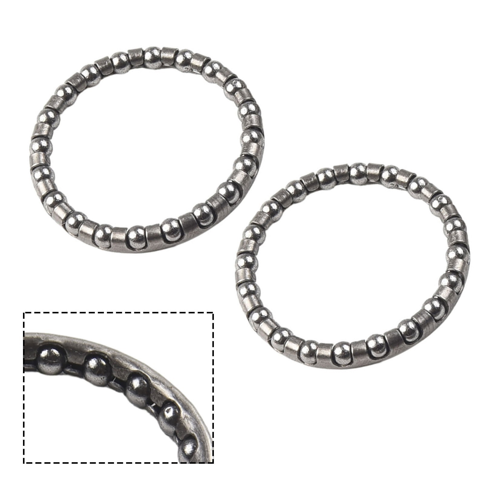 2Pcs 5/32 Bicycle Headset Caged Ball Bearing Set For MTB Bike Cycling 20 Balls