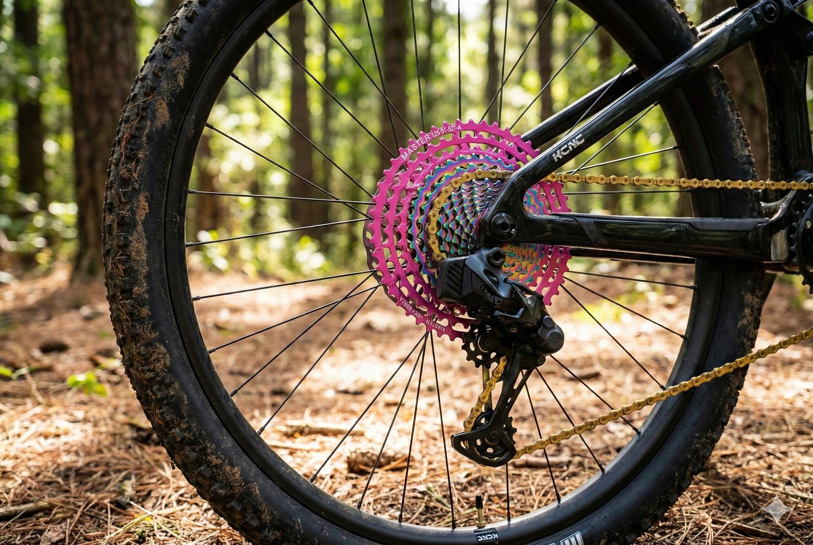 KCNC 12 Speed Cassette 9-52T Pink Rainbow MTB Bicycle for SRAM Eagle XD Driver