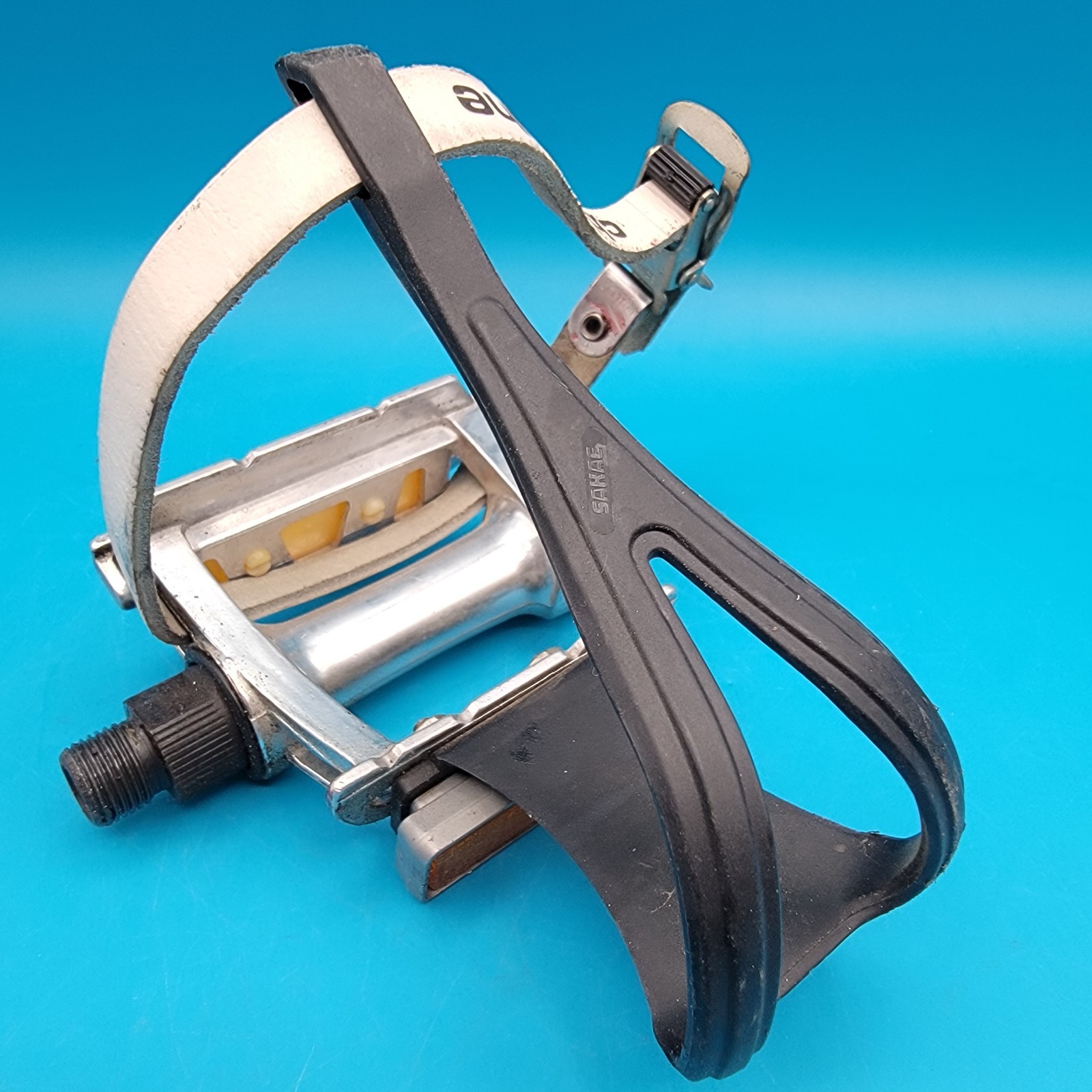 SR SP-250 Toe Clip & Strap Bike Pedals Sakae Cages Christophe Straps Fixie e4