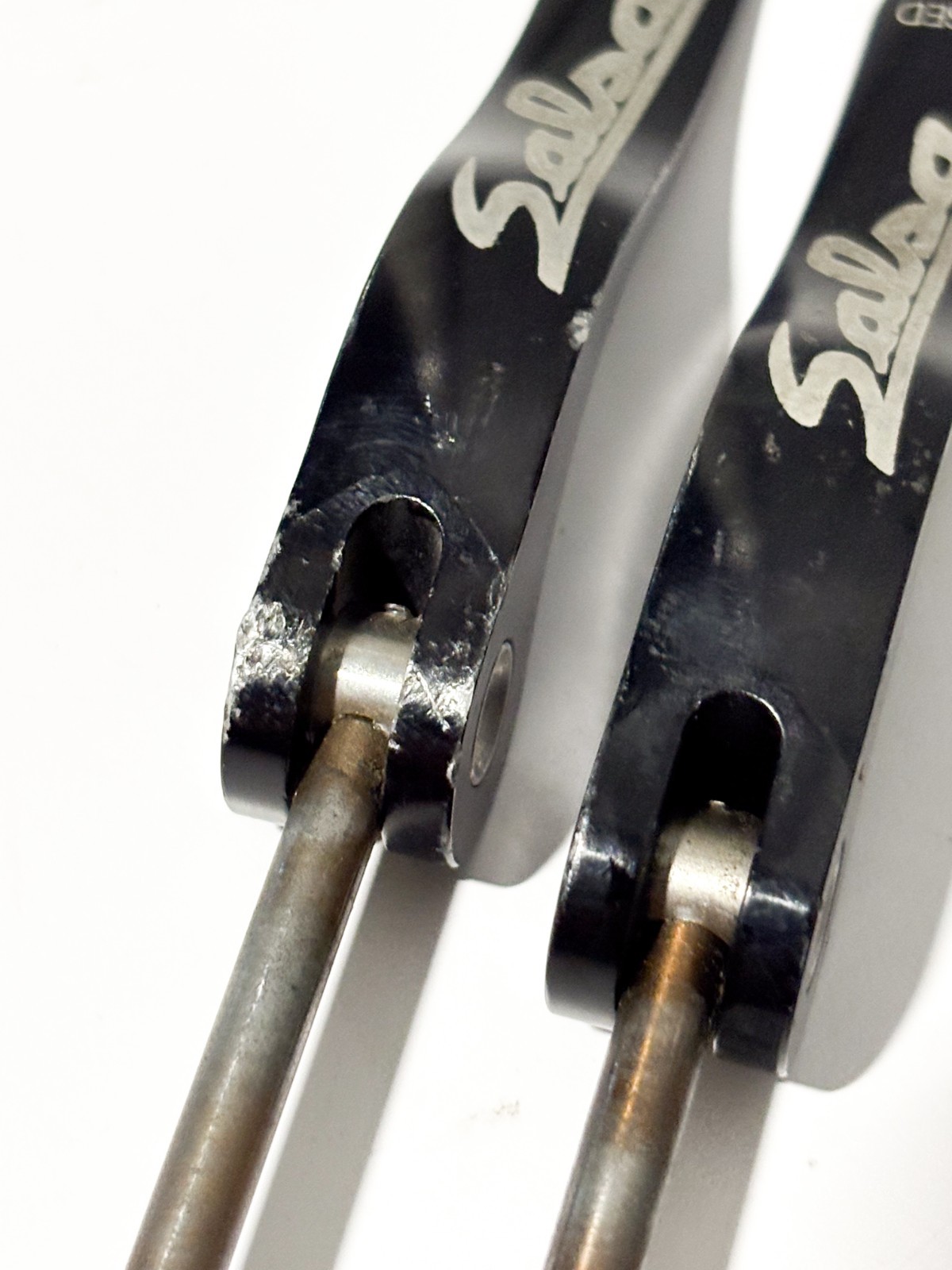 Black Salsa Logo Flip Off Front 100mm Rear 135mm Steel Quick Release Skewer Set