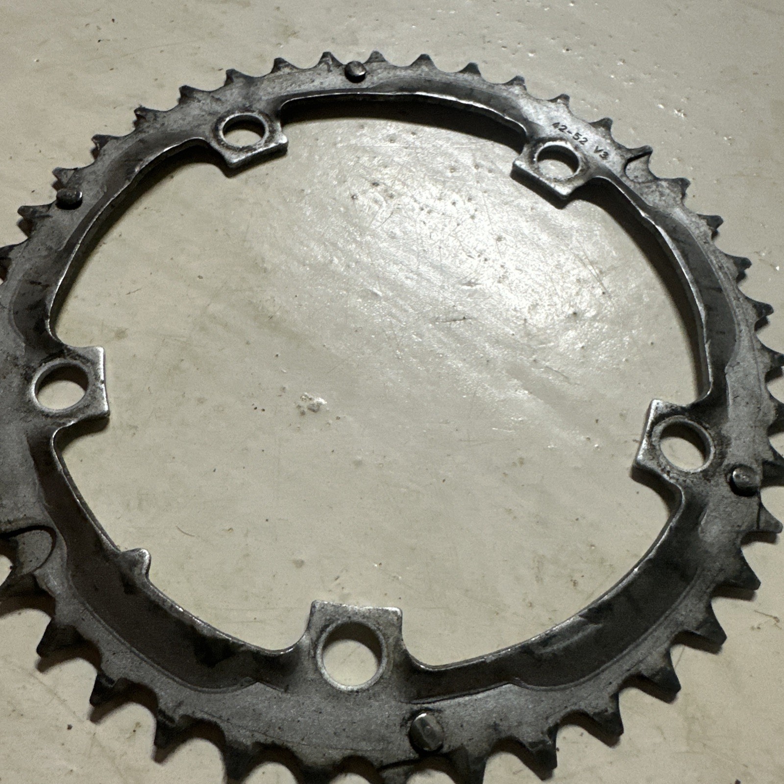 Shimano Inner 42 Tooth chainring 42T Silver 130 mm BCD 5 Arm Used For 42-52 V3