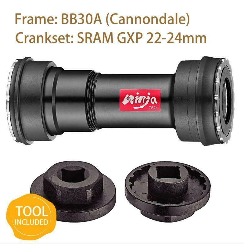 TOKEN Thread-Press Fit Bottom Bracket, BB30A & PF30A to SRAM GXP 22-24mm
