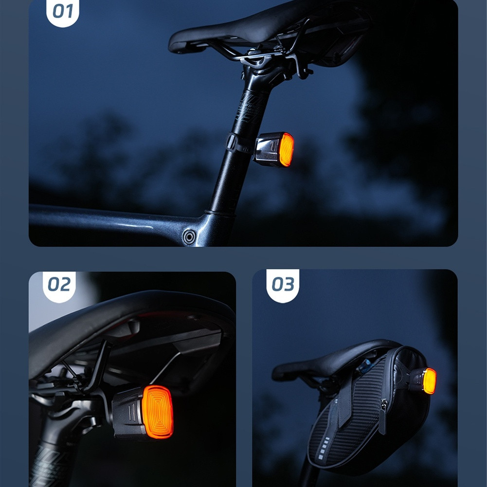 Waterproof LED Bike Taillight with Type C Fast Charging and Mounting System